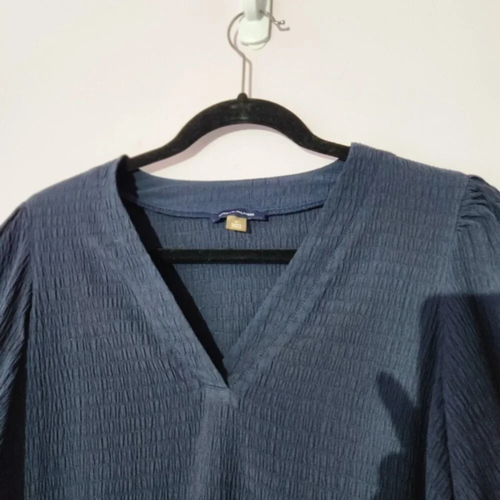 Tommy Hilfiger dress v-neck ruffle - Puff-Sleeve size 6 - Picture 5 of 13